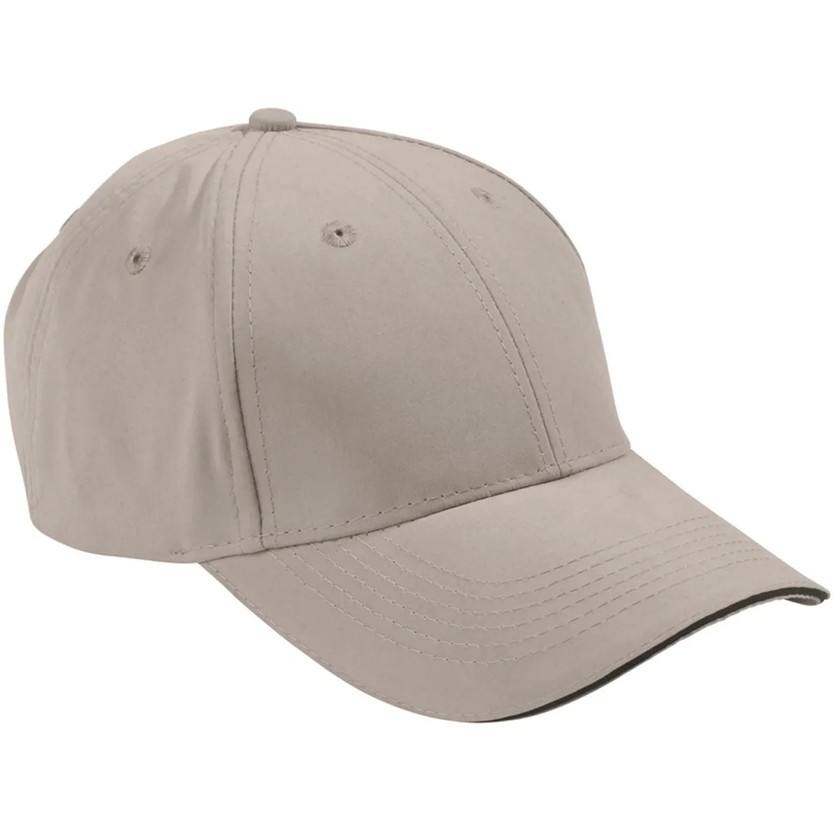 Adams Men's Khaki/Black 6-Panel Mid-Profile Structured Moisture Management Cap