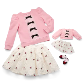 American Girl® x Janie and Jack Holiday Rose Skirt & Top Outfit for Girls & 18-inch Dolls