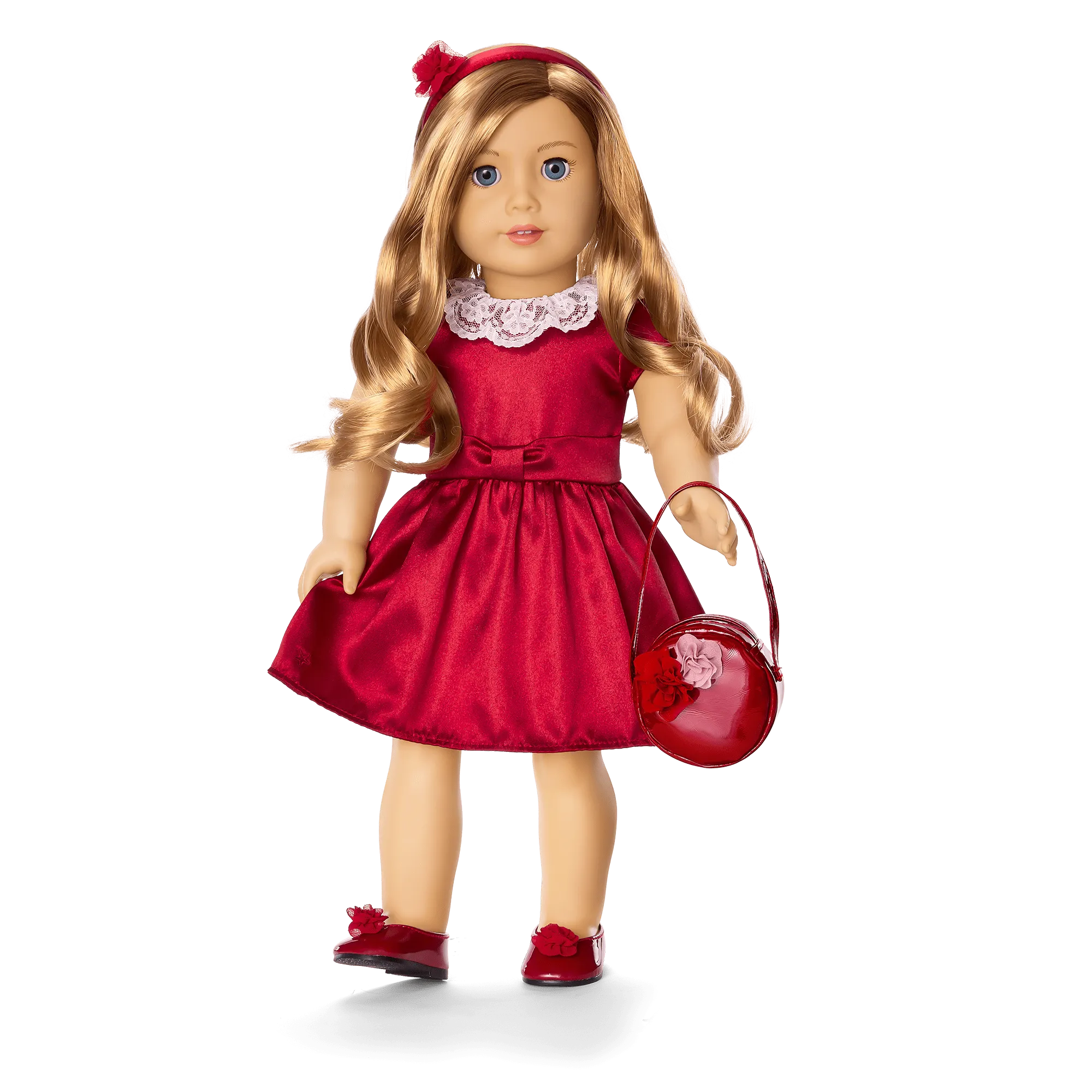 American Girl® x Janie and Jack Holly-Red Party Dress for 18-inch Dolls