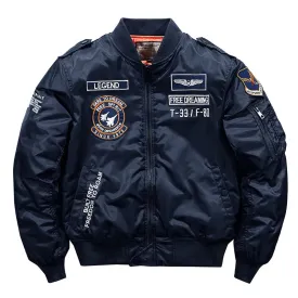 Army Military Ma-1 Aviator Pilot Men Bomber Jacket