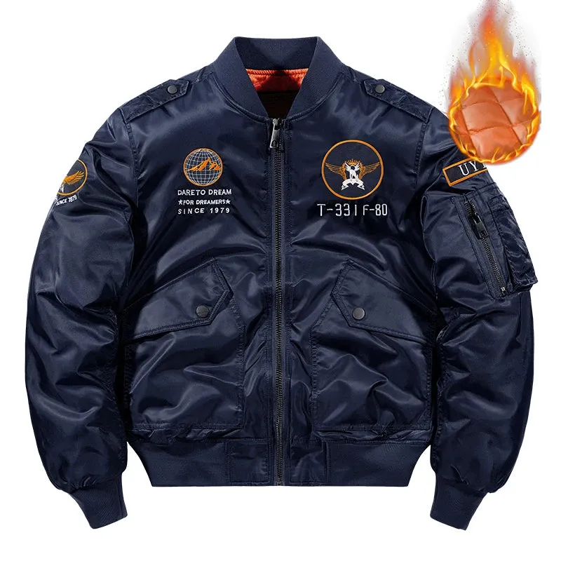 Army Military Ma-1 Aviator Pilot Men Bomber Jacket