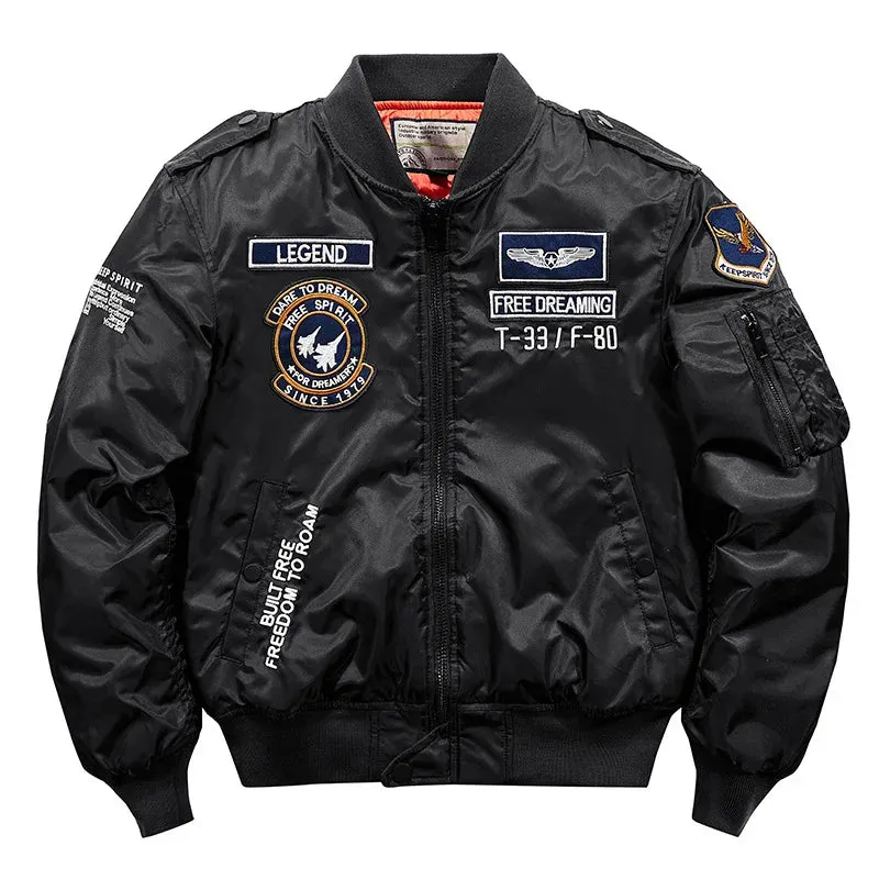 Army Military Ma-1 Aviator Pilot Men Bomber Jacket