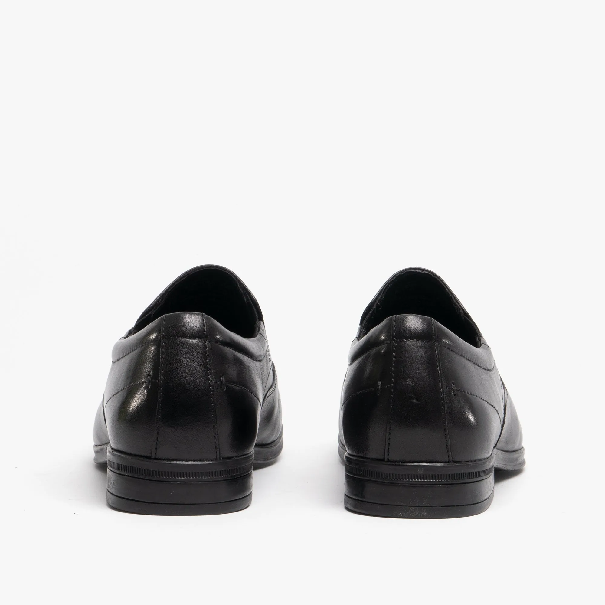 BILLY Boys Leather Slip-On Shoes Black