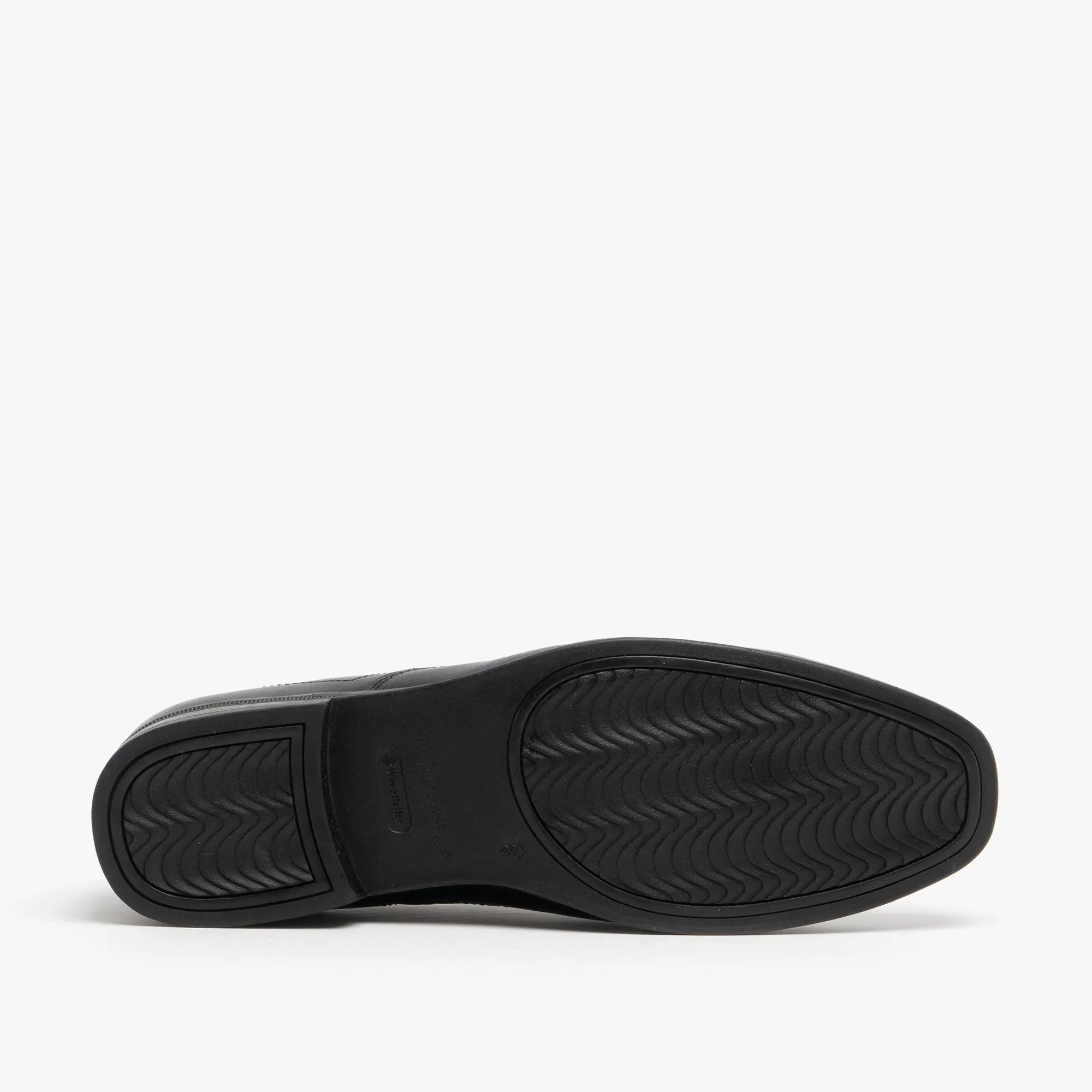 BILLY Boys Leather Slip-On Shoes Black