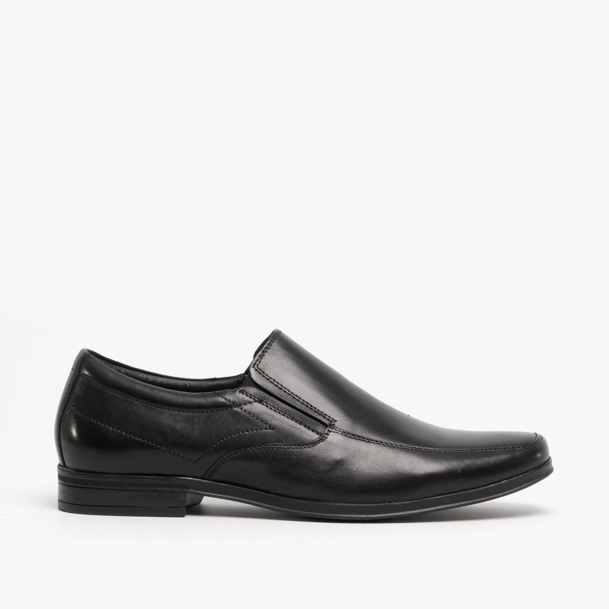 BILLY Boys Leather Slip-On Shoes Black