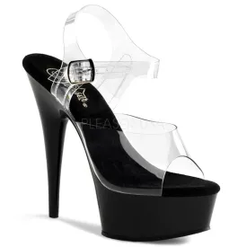 Delight-608 Black, 6" Heel (Speed Heels)