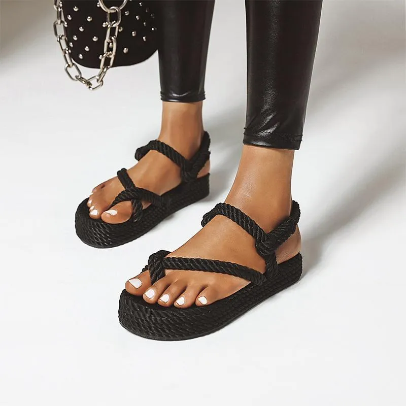 Fashion Knitted Platform Sandals