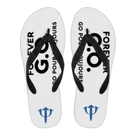 Forever G.O. Women's Flip Flops With Trident on the Heal