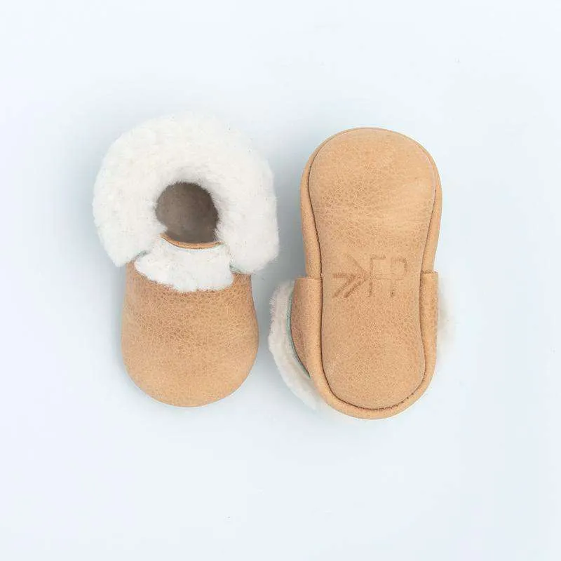 Freshly Picked | Shearling Mocc Mini Sole ~ Weathered Brown Size 6