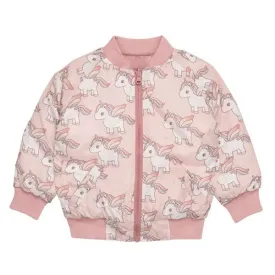 Huxbaby Unicorn Reversible Bomber - Rose   Dusty Rose