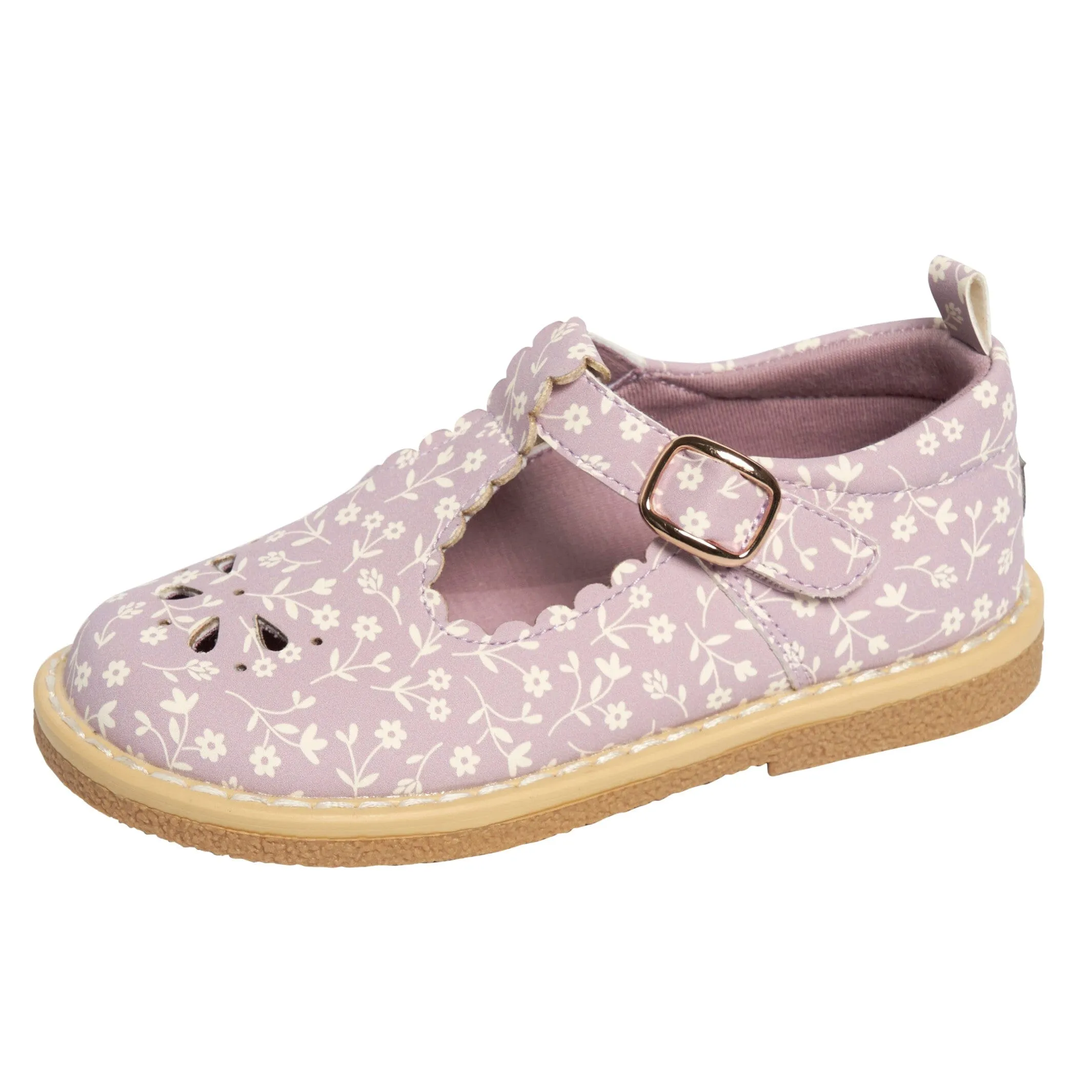 Infant & Toddler Girls Light Lilac Floral Mary Jane Shoes