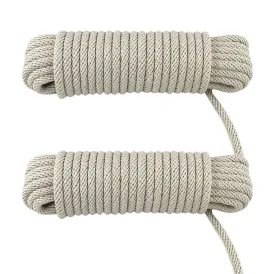 Katzco Natural Cotton Rope - 2 Pack - 100 Feet - 3/8 Inch Thick - for Sports, Hiking