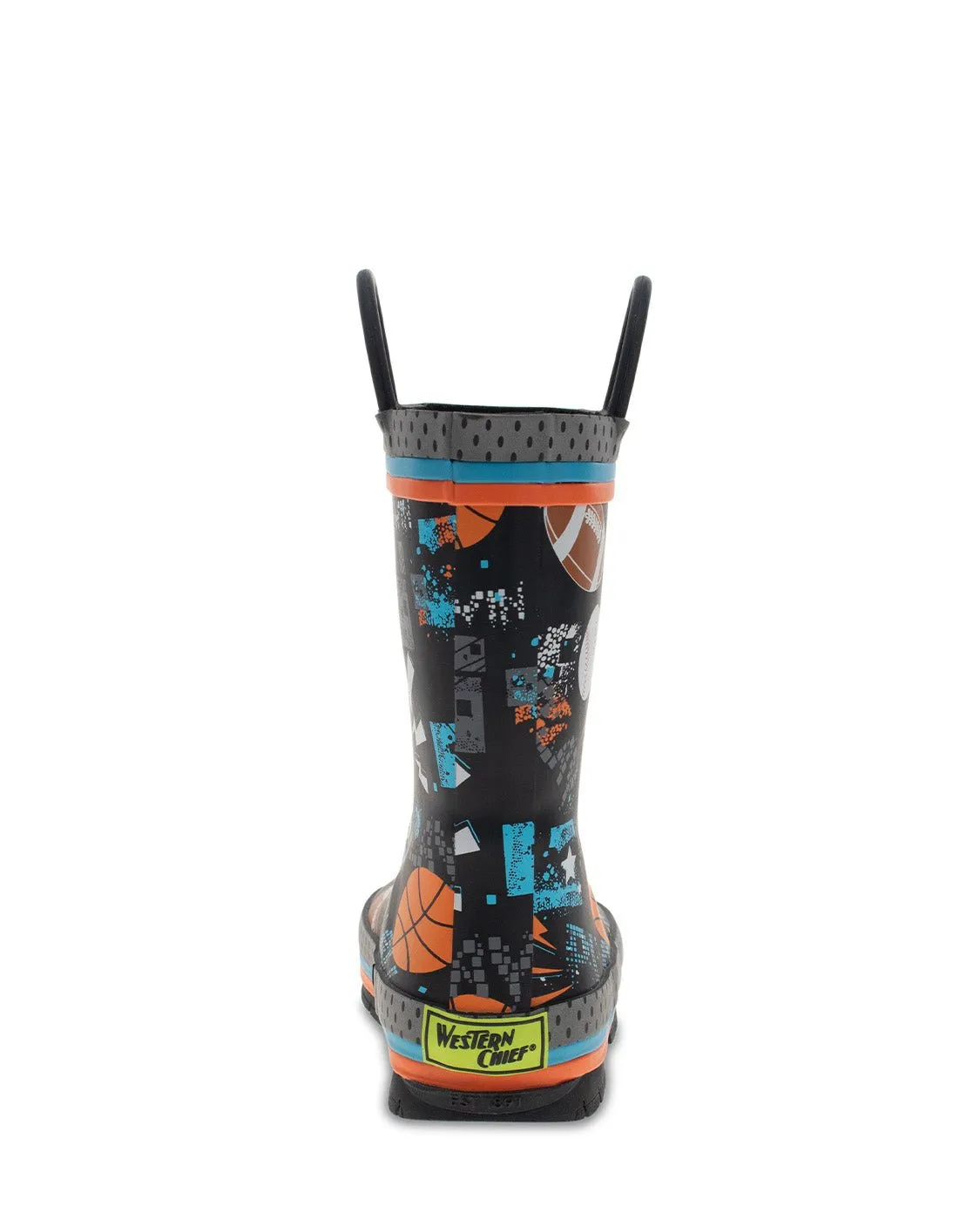 Kids Play Ball Rain Boot - Black