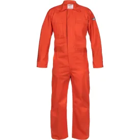 LAKELAND C08114 Coverall 100% FR Cotton 9oz, Orange, 1 Each