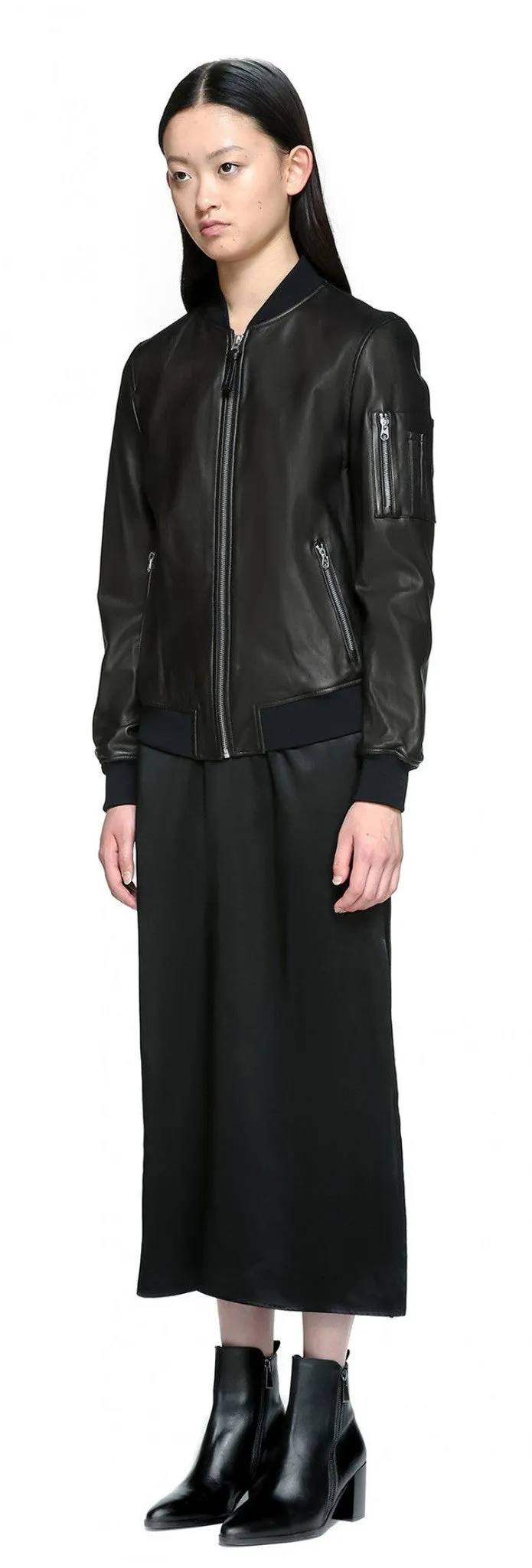 Mackage - Val Leather Bomber Jacket Black