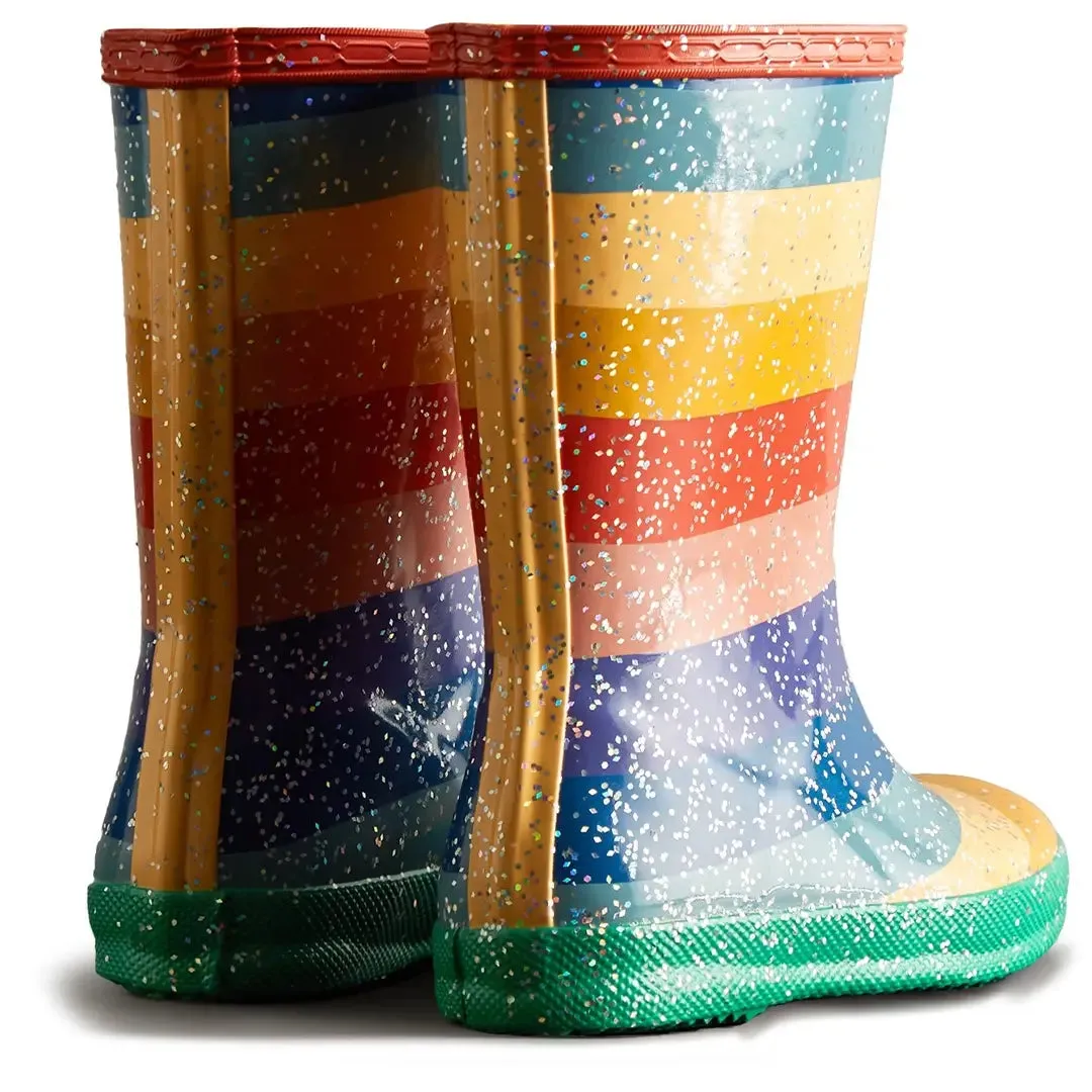 Original First Classic Rainbow Giant Glitter Boot - Bright Multicoloured by Hunter