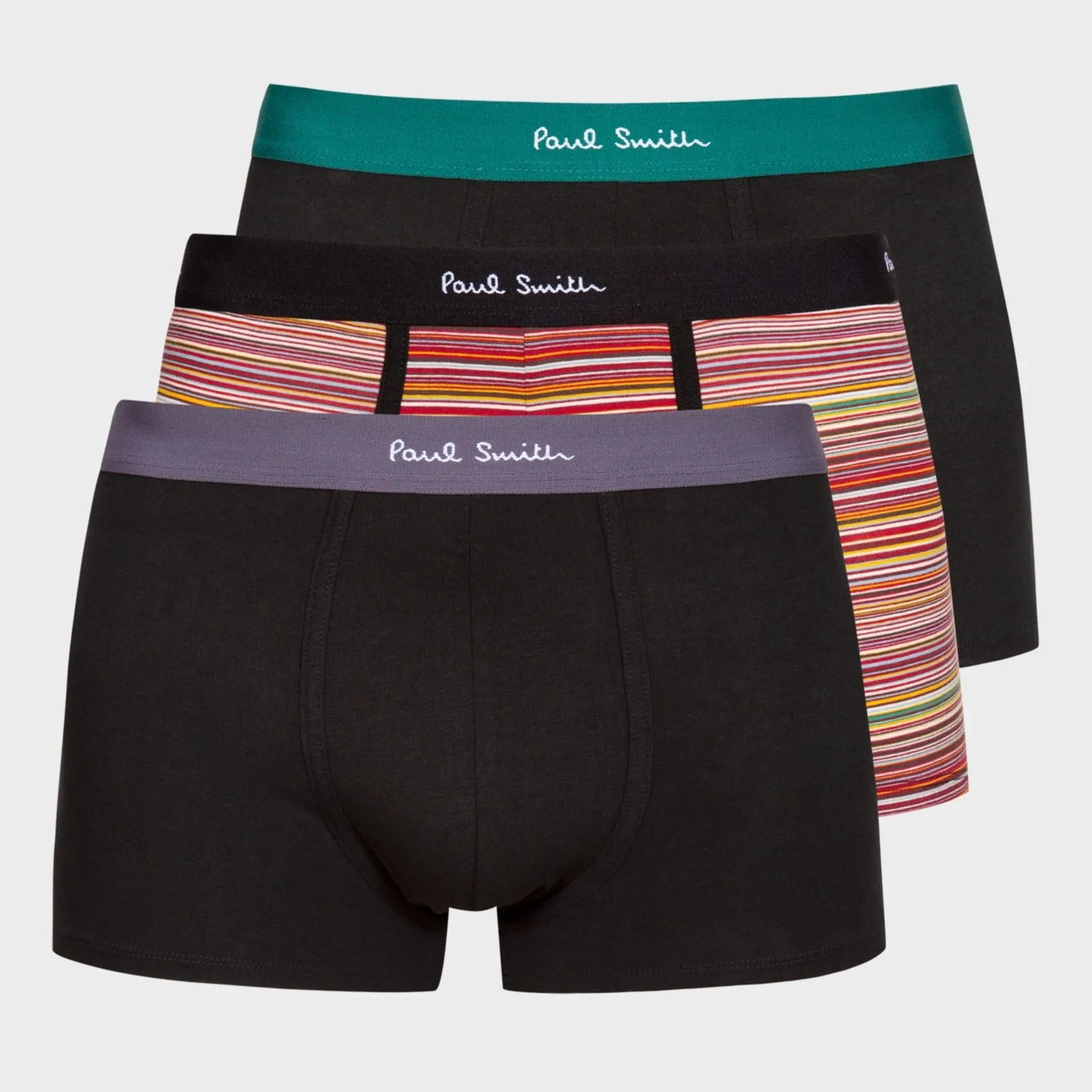 Paul Smith - Men's Long Trunk in Black/Multicolours, 3 Pack