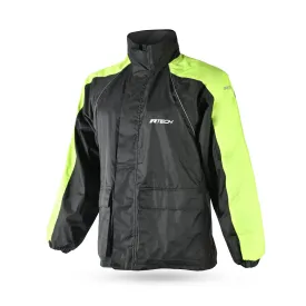 R-TECH Camou Waterproof Rain Tracker Jacket - Black Yellow Flouro