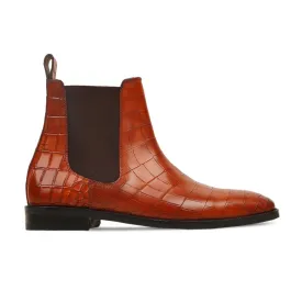 Renjiro - Men's Tan Calf Leather Chelsea Boot