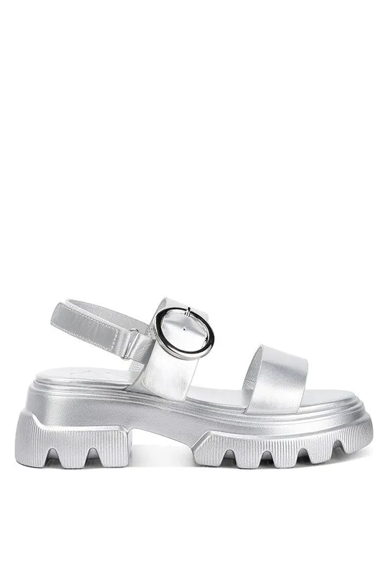 Silas Metallic Chunky Sandals