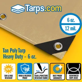 Tan Heavy Duty Poly Tarps