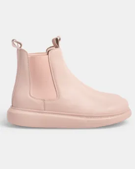 Taz Leather Boot - Pink