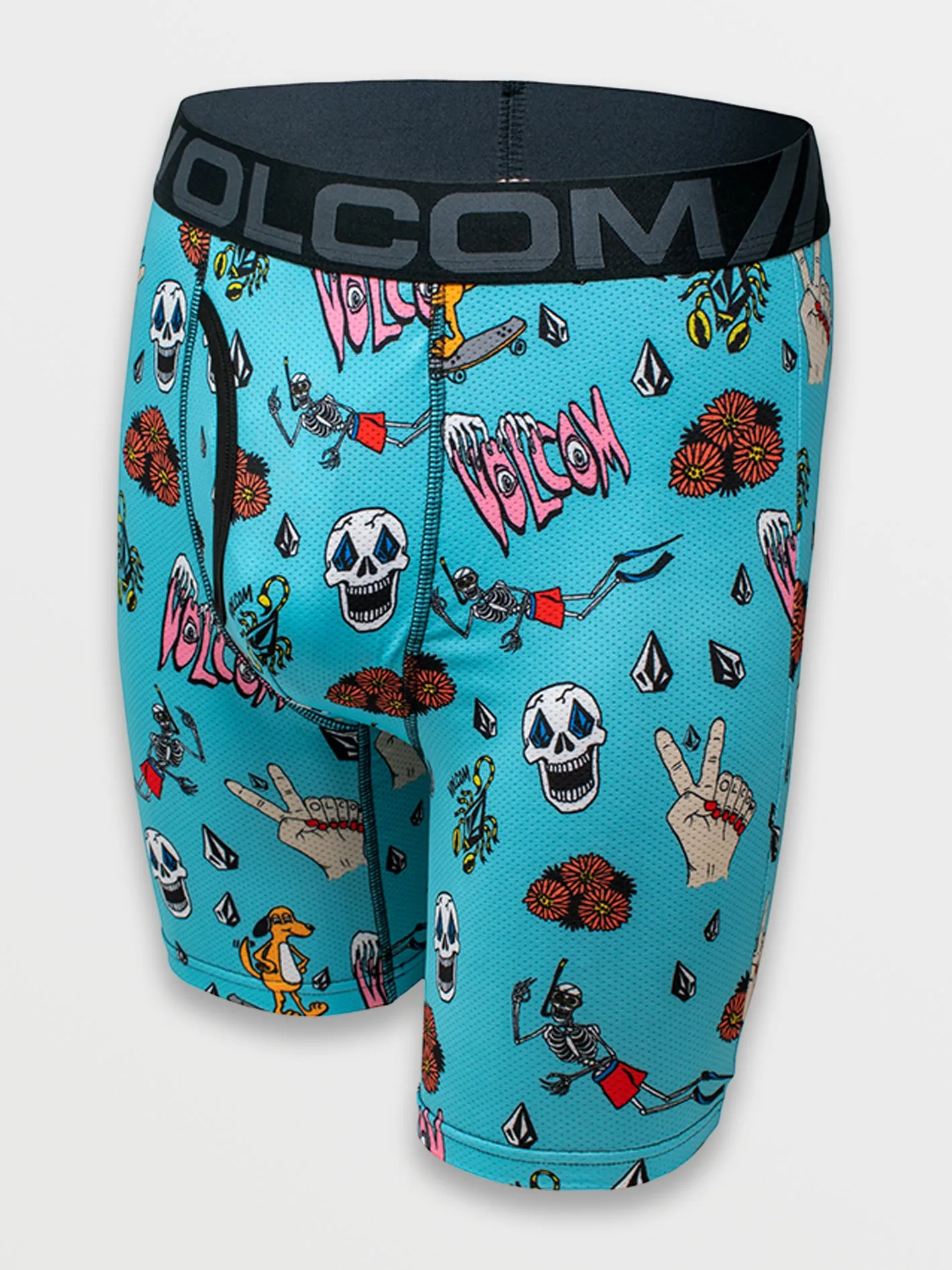 Volcom 2pk Mesh Boxer Brief - Blue Solid   Flash Print